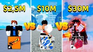 OS Combos de $2,5M vs $10M vs $30M no Blox Fruits