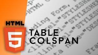 HTML - Table Colspan