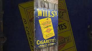 1900'S WILLS GOLD FLAKE  AND OTHER METAL ADVERTISING SIGN BEAMISH.