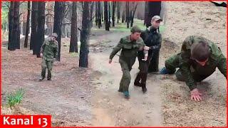 A drunken Russian soldier at work - Look, who the Russians send to fight