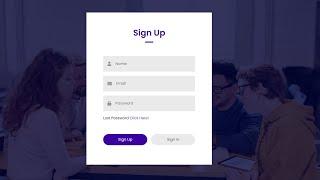 How To Make Signup Form Using HTML And CSS | Create Sign Up Form & Sign In Form