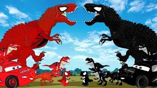 Dinosaur Fight | Red T- Rex Vs Black T- Rex - Dinosaurs Battle In Jurassic World