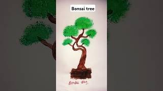 Bonsai tree #shortsfeed #shorts #bonsaitreesforbeginners #bonsaimini #easydrawing #coloreful #art