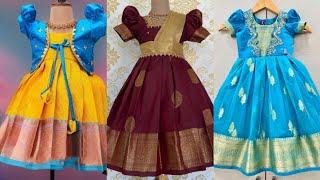 Latest Silk Frock Designs for Girl Babies | Party Wear Pattu Gown for Girl Babies 2024| Pattu Frock