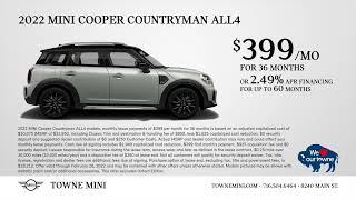 2022 MINI Cooper Countryman ALL4 | $399/Month* Or 2.49% APR* | Towne MINI