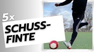 Lerne die Schussfinte! Fußball Tricks für Anfänger lernen! Schuss Antäuschen Tutorial