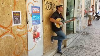 Antonis Argyrou - Patras Greece - Aug '17 - Bouzouki Player sings Traditional Greek Song