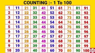 Counting 1 to 100 | 123 numbers | one two three, 1 से 100 तक गिनती, 1 to 100 Counting