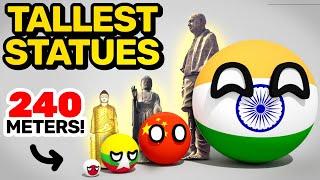 COUNTRIES SCALED BY TALLEST STATUES | Countryballs Animation