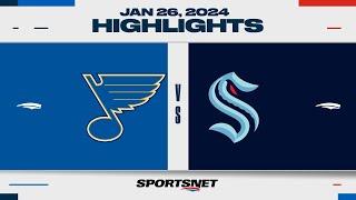 NHL Highlights | Blues vs. Kraken - January 26, 2024