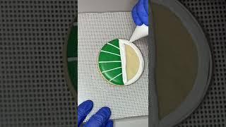 This is a beginner friendly royal icing tutorial of a football stadium cookie for the “Big Game”.