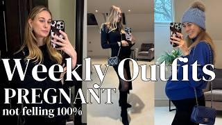 Third Trimester Outfits Of The Week Pregnant Not Feeling Good - Realistic Stylish Maternity Looks