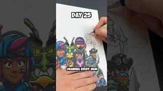 Day 25 Drawing EVERY Brawl Stars Skin - World Champion Gus