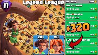 Th16 Legend League Attacks Strategy! +320 June Season Day 11 : Clash Of Clans