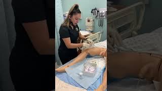 Inserting and removing indwelling catheter (male)