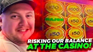 RISKING OUR LAST BALANCE AT THE CASINO!!! (ALL-IN)