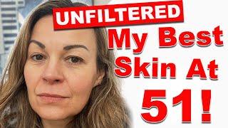 Scaled back over 50s skincare routine for healthy glowing skin