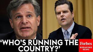 BREAKING NEWS: Matt Gaetz Rapid-Fire Questions FBI's Wray About Biden's 'Cognitive Decline'