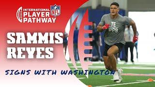 Sammis Reyes Pro Day showing lands him on the Washington Football Club