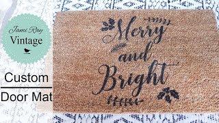 How To Stencil A Door Mat | Christmas IKEA Hack