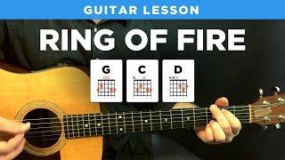  Ring of Fire • Johnny Cash guitar lesson w/ tabs (easy)
