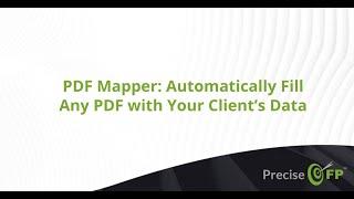 PDF Mapper: Automatically Fill Any PDF with Your Client’s Data