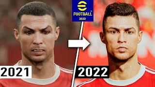 NEW eFootball 2022 update! (2022 vs 2021 version comparison) - Graphics, Player Animations, etc.