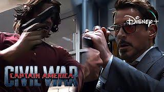 Captain America: Civil War | Tony Stark Vs Winter Soldier - Fight Scene | Disney+ [2016]