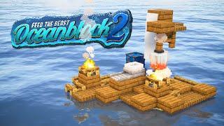 FTB OceanBlock 2 EP1 Repairing Ship Commlink & Sluicing for Resources