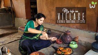 MY VILLAGE LIFE | കരിമീൻ പൊരിച്ചതും കശുവണ്ടി കറിയും |  Tender Cashew nut curry | Traditional life.