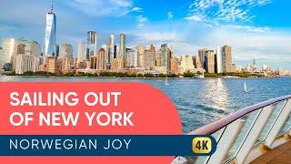 Norwegian Joy New York City Sailaway Timelapse from Manhattan Cruise Terminal - NYC Skyline