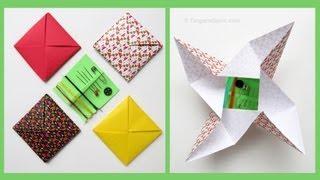 How to fold an Origami Envelope - Menko :: Sobre Cuadrado