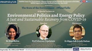 Special Lecture | Prof Johannes Urpelainen | Environmental Politics and Energy Policy | HQ Video