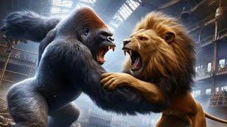 Gorilla VS Lion Real Fight