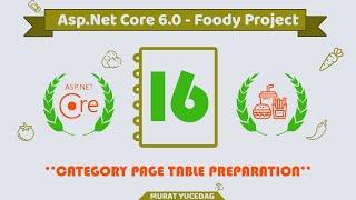 #16 Foody Asp.Net Core 6.0 Project - Category Page Table Preparation