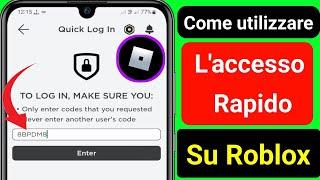 Come Utilizzare L'accesso Rapido Su Roblox || Accesso Rapido All'account Roblox Sul Cellulare