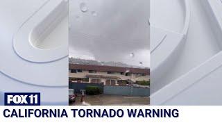 Rare tornado warning issued for San Diego County