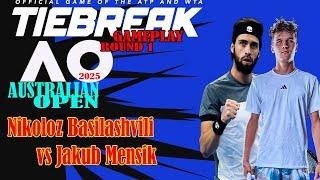 Nikoloz Basilashvili       vs Jakub Mensik    Australia Open (01/12/2025)  gameplay Tiebreaker