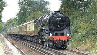 70000 Britannia returns to Kent & Surrey on The Garden of England & Sunset Steam Express - 23.07.24