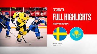 2025 World Junior Championship Highlights: Sweden vs. Kazakhstan