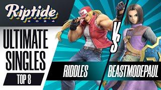 Riddles (Terry/Kazuya) vs BeastModePaul (Hero) - Riptide 2024 - Ultimate Singles - Losers Quart