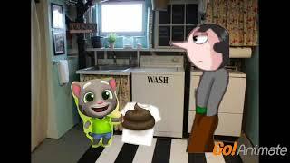 Talking Tom in T shirt pooping baby gets Grounded