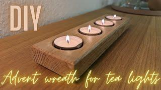 DIY Advent wreath with tea lights