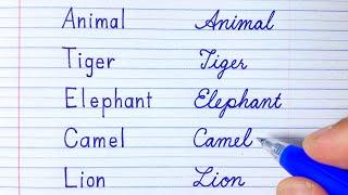 How to write Animals name in English | Print Handwriting & Cursive Handwriting |Handwriting practice