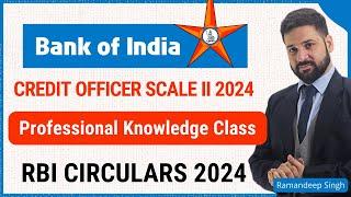 Bank of India Credit Officer 2024 Classes - RBI Circulars 2024