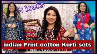 Amazon fashion haul Desi Indian  prints for Summers kurti pant haul shopping with Vaishali Mitra