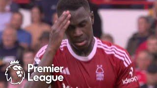 Moussa Niakhate sent off following dangerous tackle against Brentford | Premier League | NBC Sports