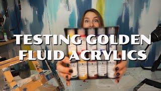 Testing Golden Fluid Acrylics