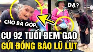 Xúc động CỤ BÀ 92 TUỔI mang túi gạo đến GỬI GẮM cho bà con vùng lũ ở Lào Cai | Tin 3 Phút