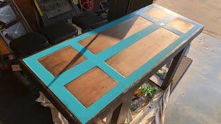 How to make an outdoor table from a front door